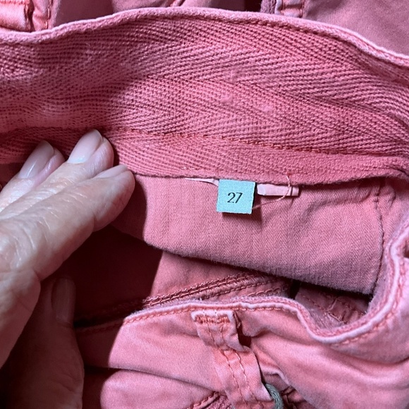 MOS MOSH Cotton Spandex Valerian Skinny Pant in Faded Rose Multi Pocket Sz 27 - Picture 8 of 11